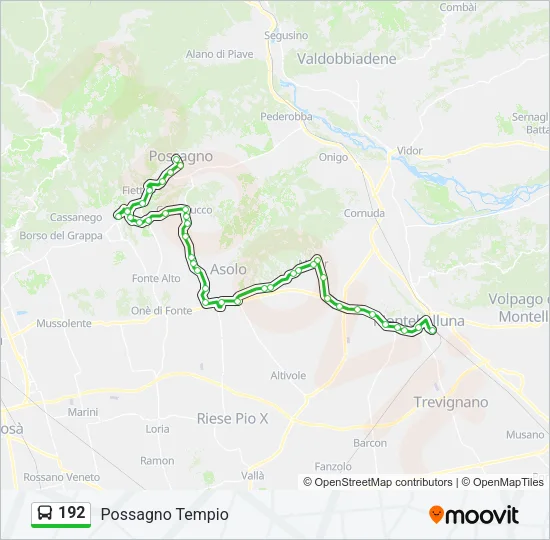 192 Bus Line Map