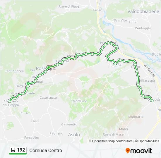192 Bus Line Map