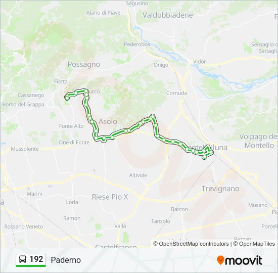 192 Bus Line Map