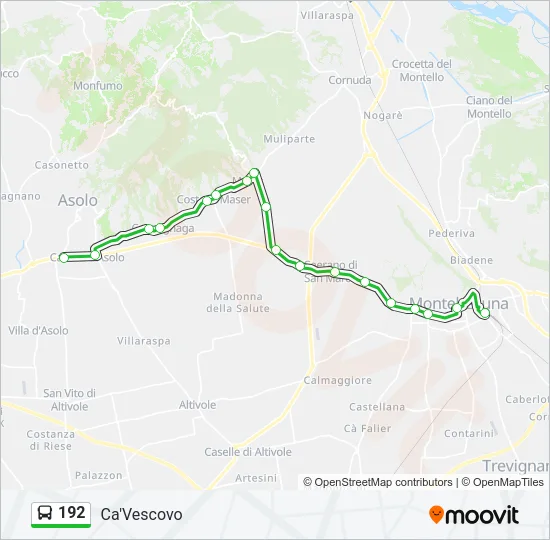 192 Bus Line Map