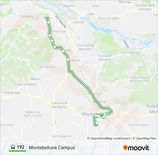 192 Bus Line Map