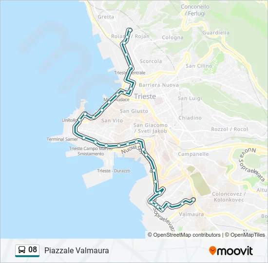 08 Bus Line Map