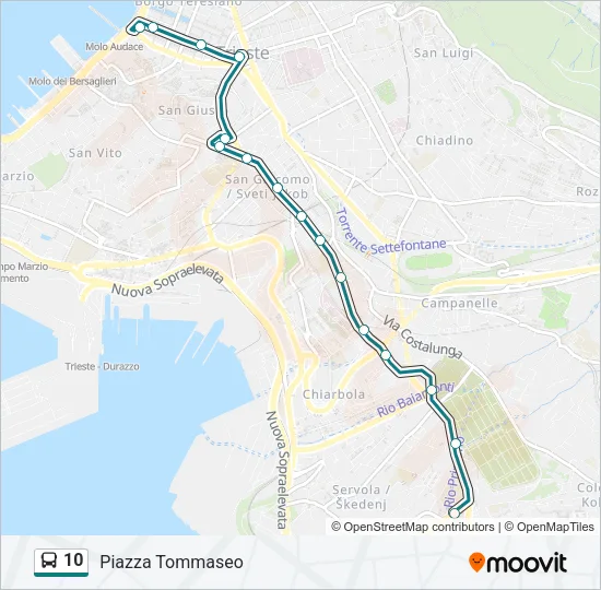 10 Bus Line Map