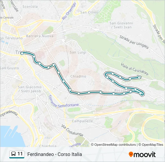 11 Bus Line Map
