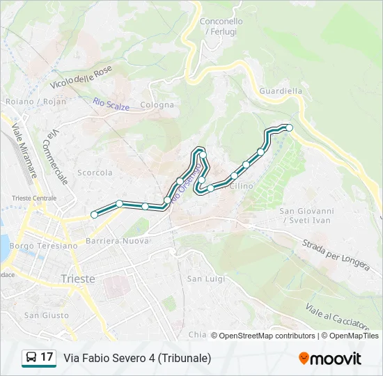 17 Bus Line Map