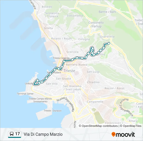 17 Bus Line Map