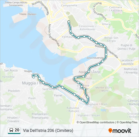 20 Bus Line Map