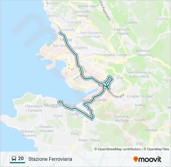 20 Bus Line Map