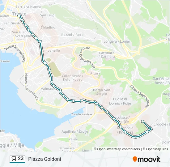 23 Bus Line Map