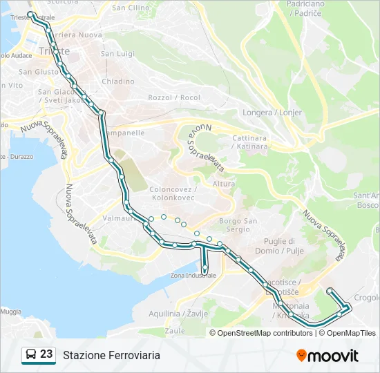 23 Bus Line Map
