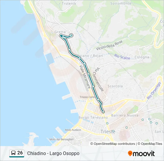 26 Bus Line Map