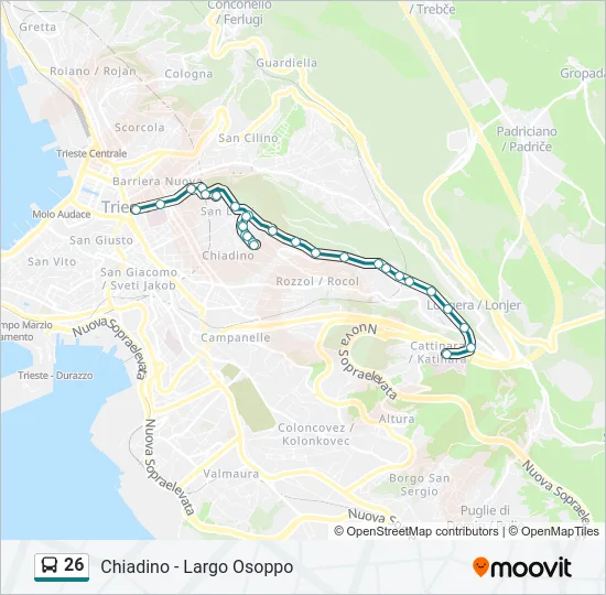26 Bus Line Map