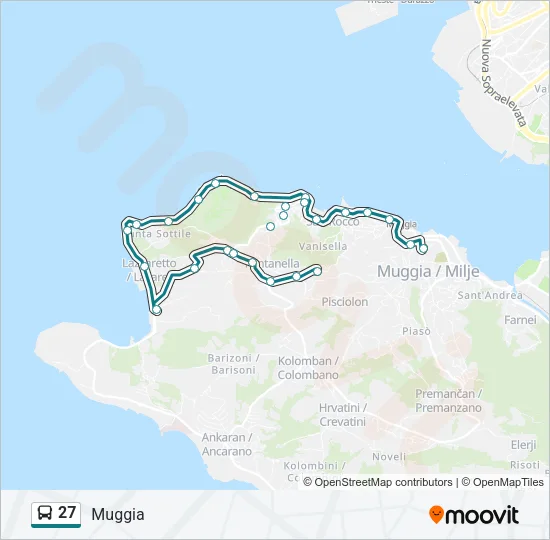 27 Bus Line Map