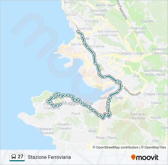 27 Bus Line Map