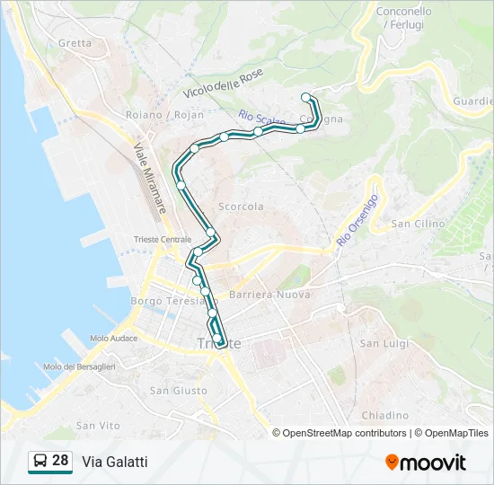 28 Bus Line Map