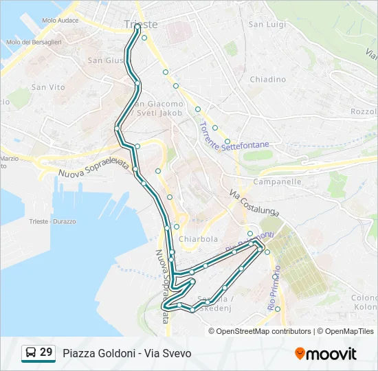 29 Bus Line Map