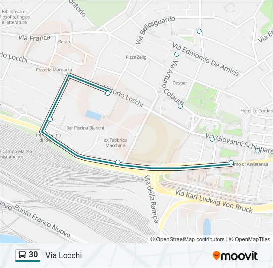 30 Bus Line Map