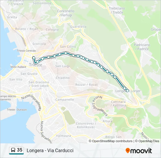 35 Bus Line Map
