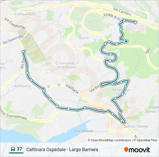 37 Bus Line Map