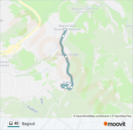 40 bus Line Map