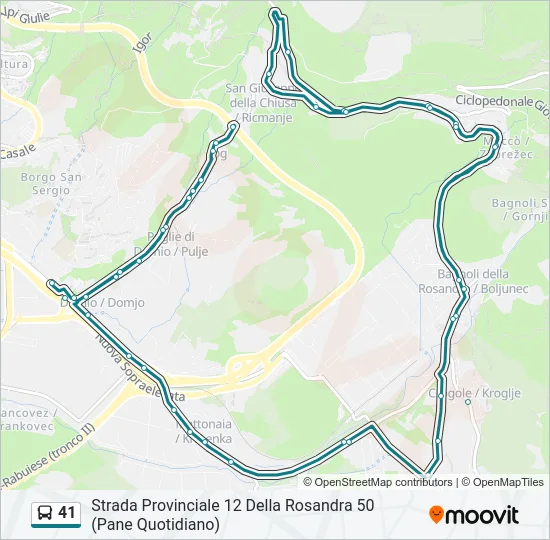 41 Bus Line Map