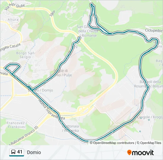 41 Bus Line Map