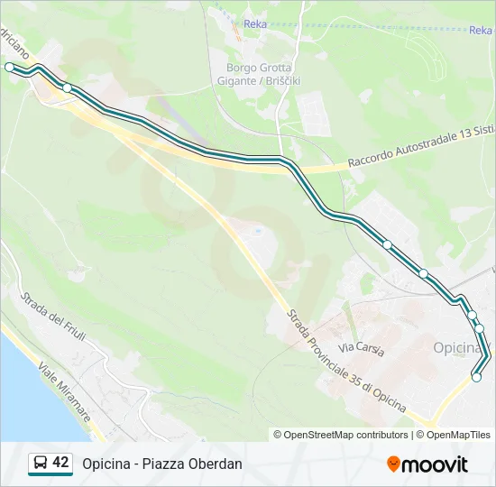 42 Bus Line Map