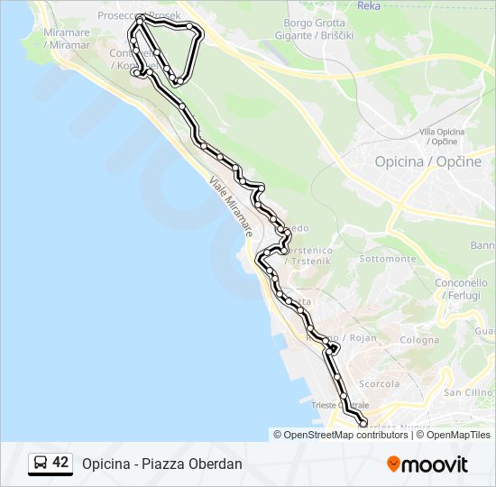 42 bus Line Map