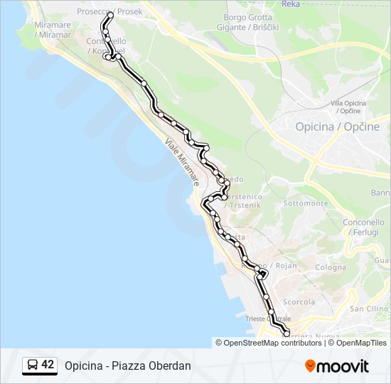 42 bus Line Map