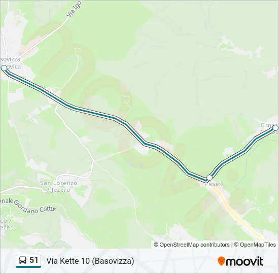 51 Bus Line Map