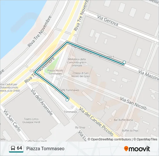 64 Bus Line Map