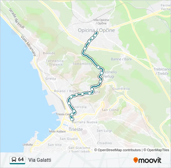 64 Bus Line Map