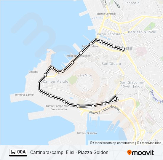 00A bus Line Map