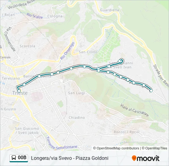 00B Bus Line Map