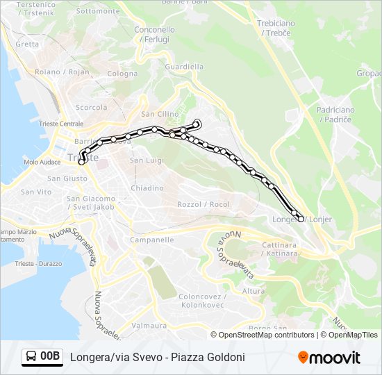 00B bus Line Map