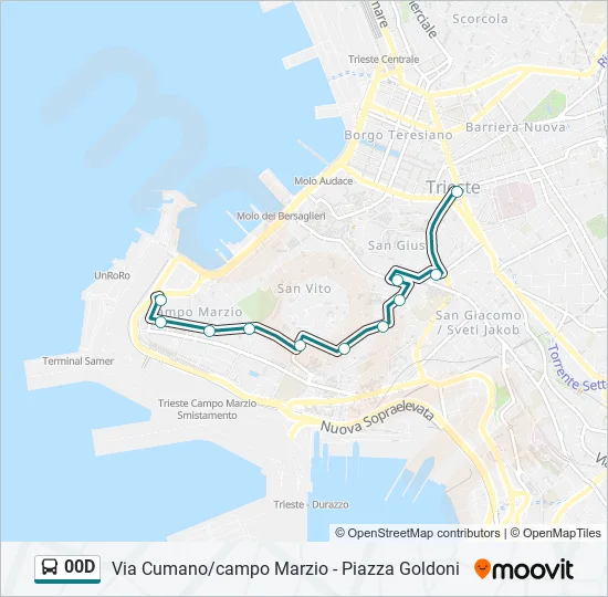 00D Bus Line Map