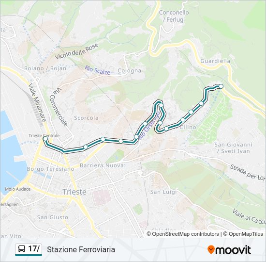 17/ bus Line Map