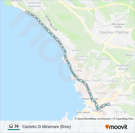 36 Bus Line Map