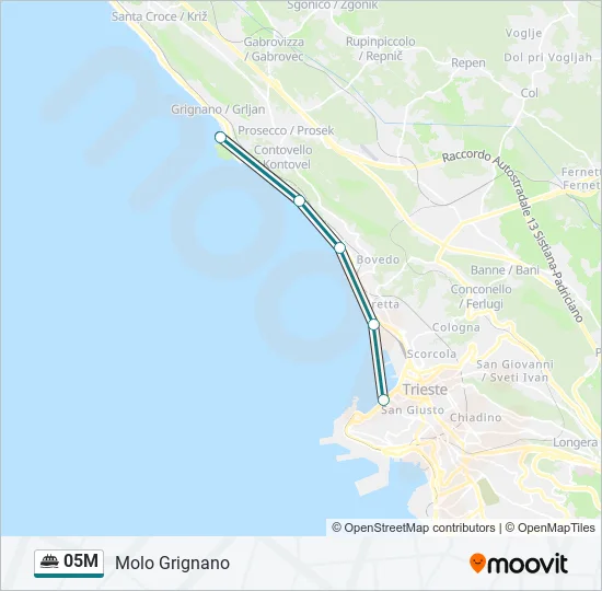 05M Ferry Line Map