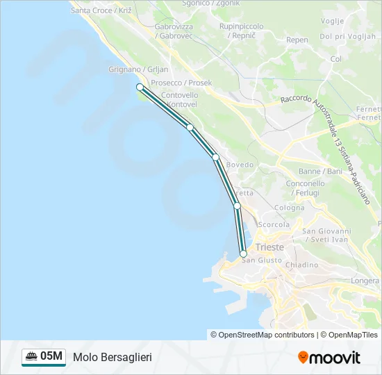 05M Ferry Line Map
