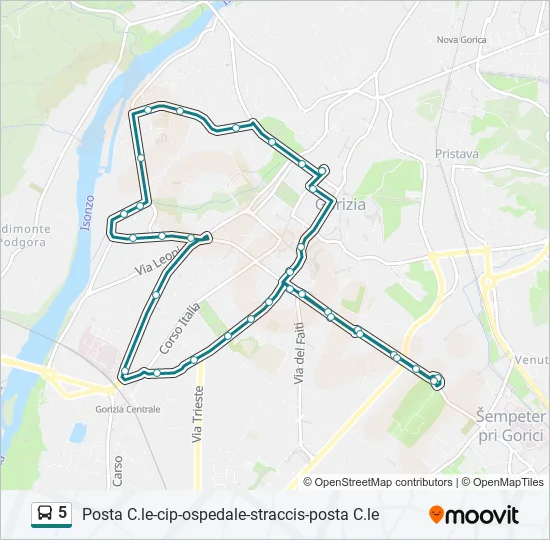 5 Bus Line Map