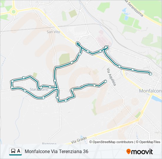 Percorso linea bus A