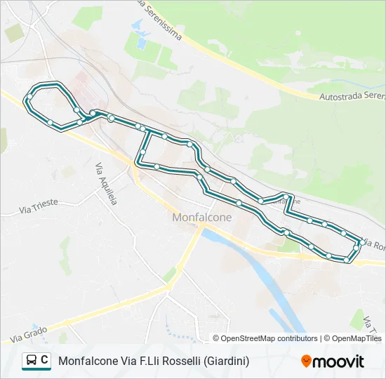 C Bus Line Map