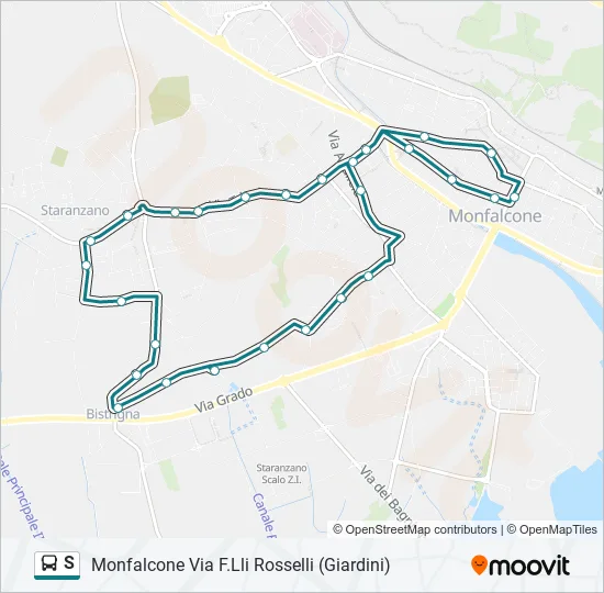 S Bus Line Map