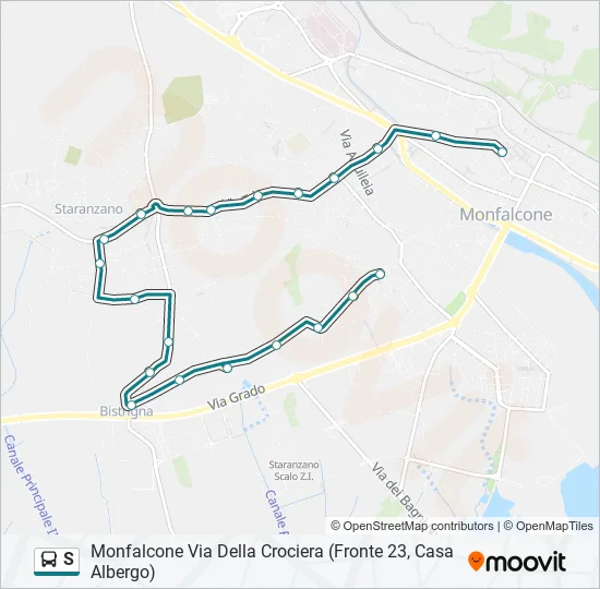 S Bus Line Map