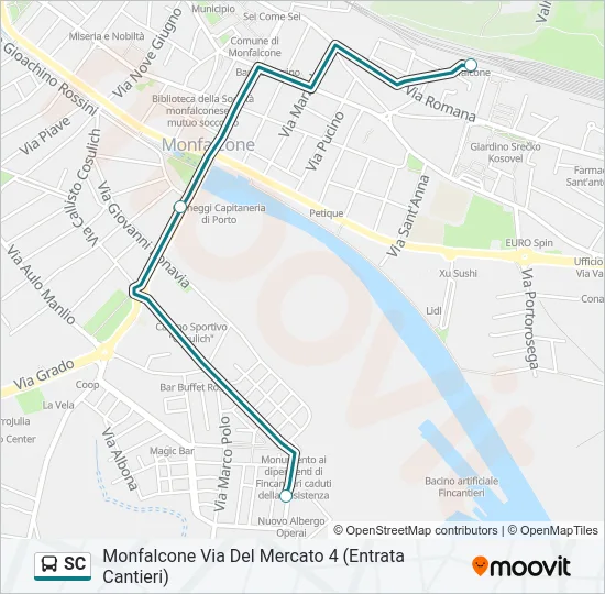 SC Bus Line Map