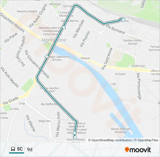 SC Bus Line Map