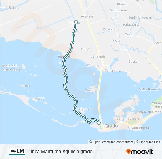 Percorso linea navigazione LM