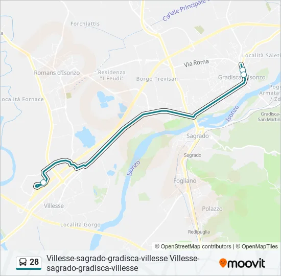28 Bus Line Map
