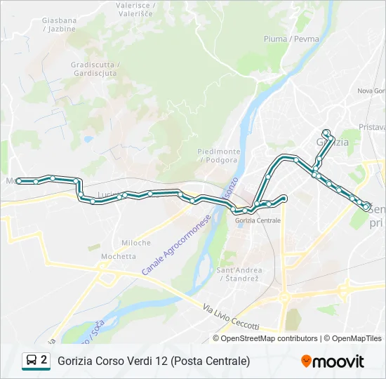 2 Bus Line Map